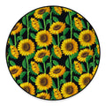 Sunflower Pattern Print Round Floor Mat