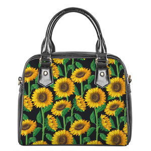 Sunflower Pattern Print Shoulder Handbag