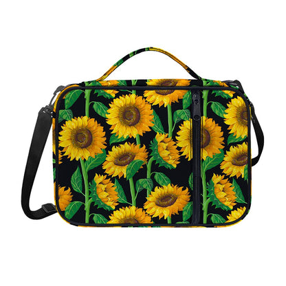 Sunflower Pattern Print Shoulder Strap Bible Bag