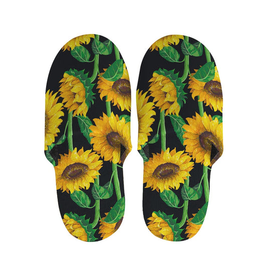 Sunflower Pattern Print Slippers