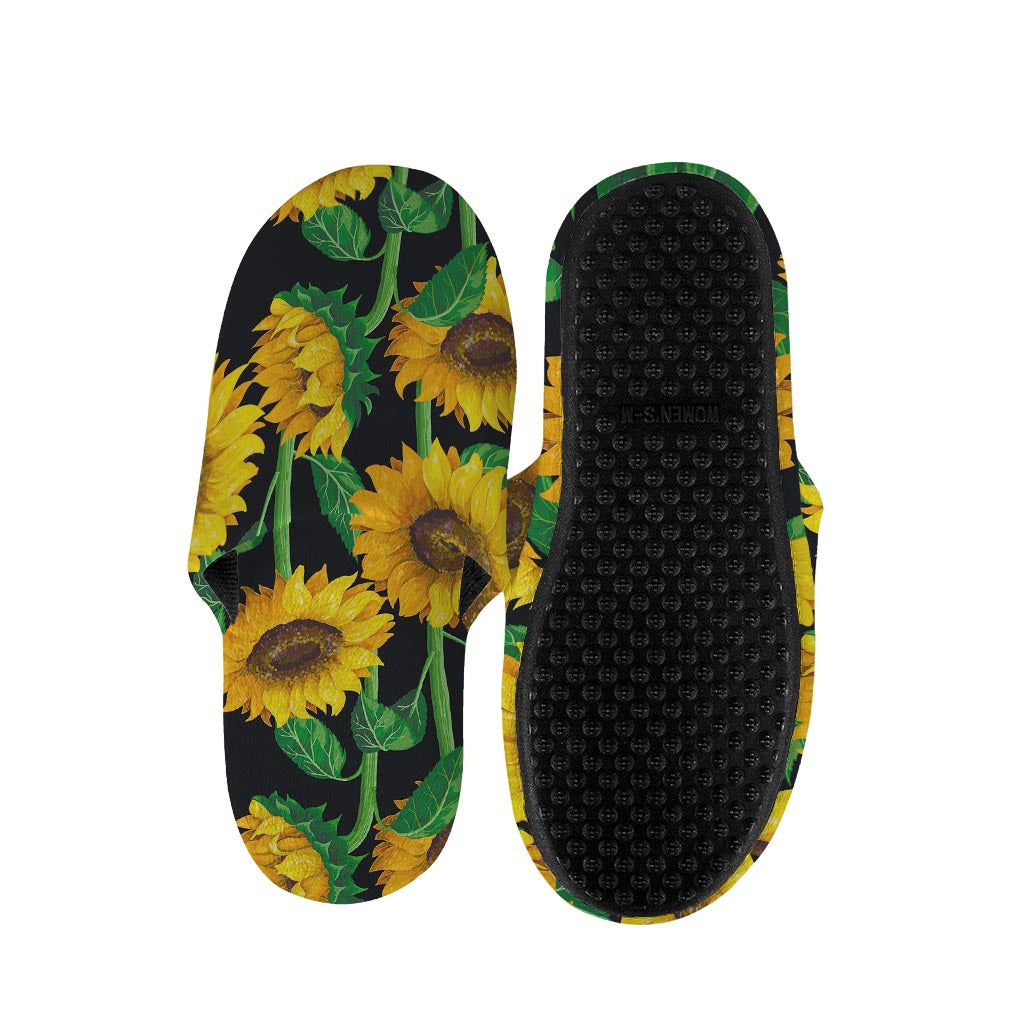 Sunflower Pattern Print Slippers