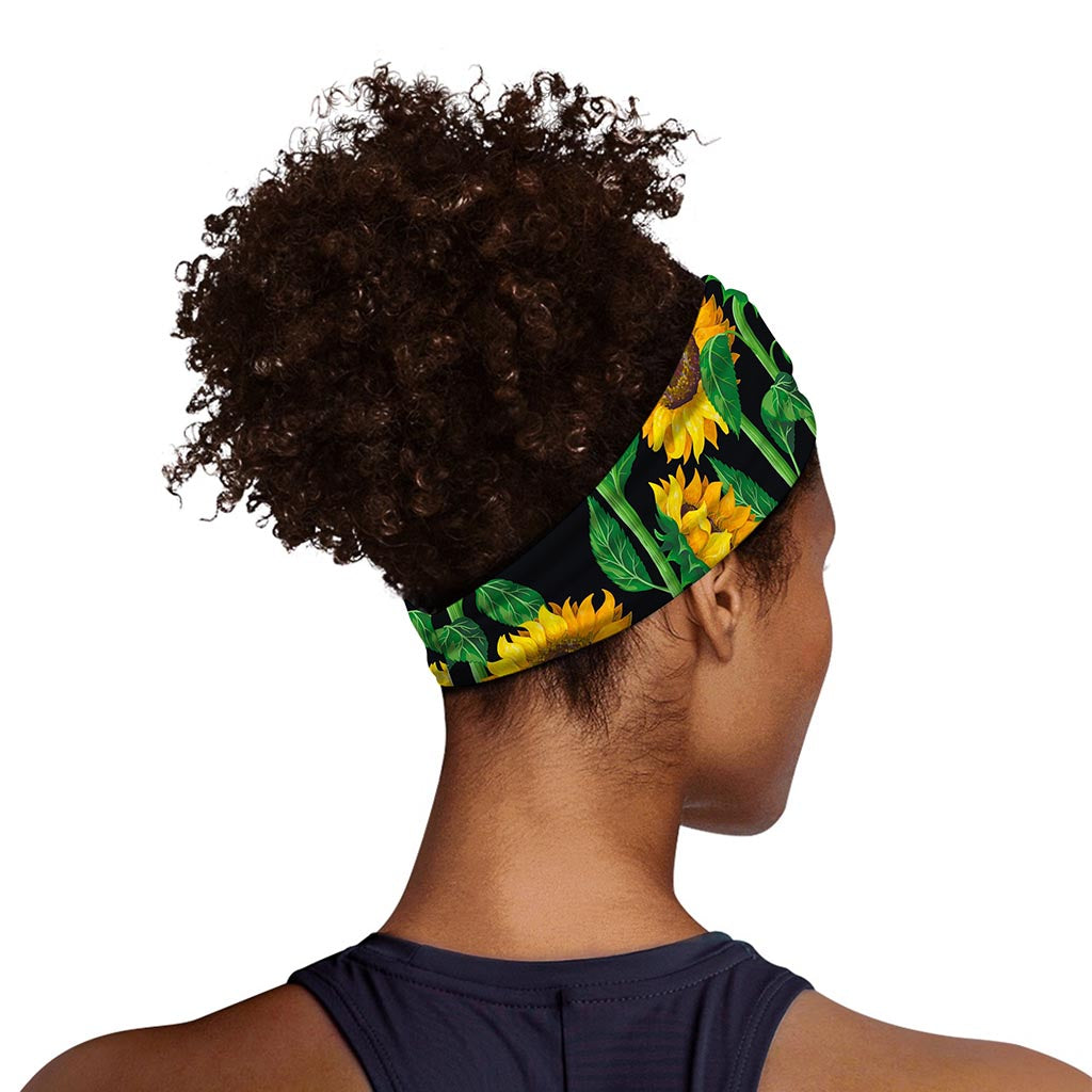 Sunflower Pattern Print Sports Headband