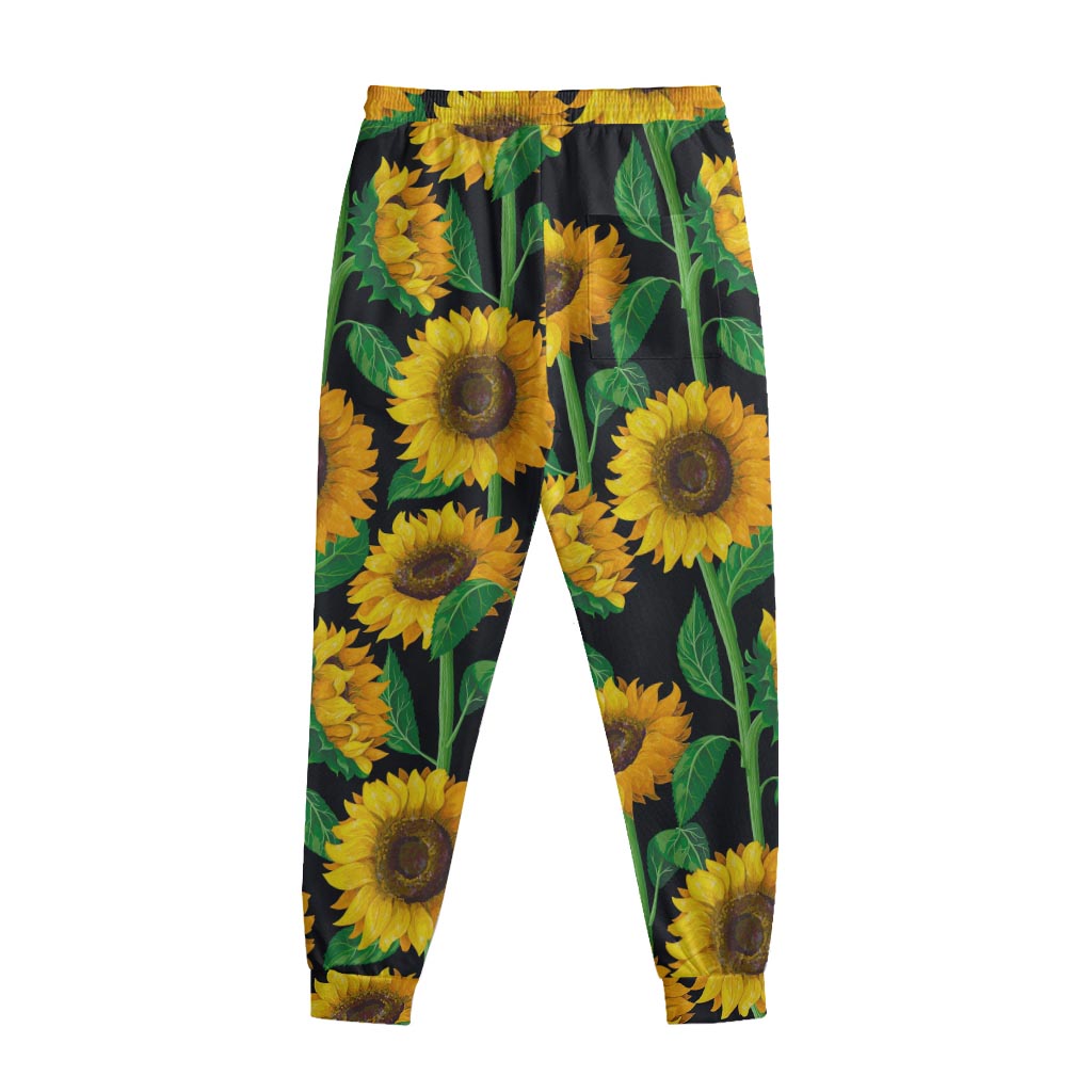 Sunflower Pattern Print Sweatpants