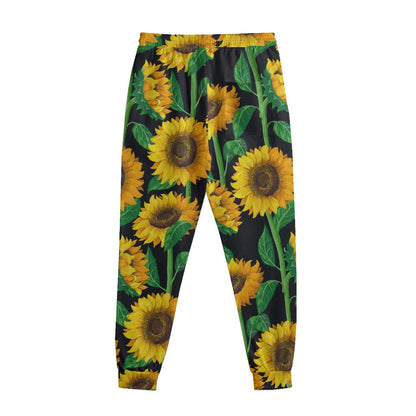 Sunflower Pattern Print Sweatpants