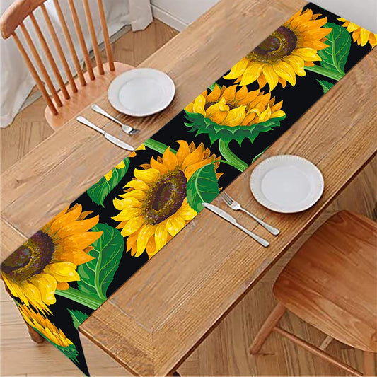 Sunflower Pattern Print Table Runner