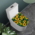 Sunflower Pattern Print Toilet Lid Cover