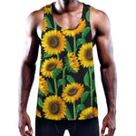 Sunflower Pattern Print Training Tank Top