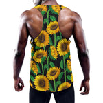 Sunflower Pattern Print Training Tank Top