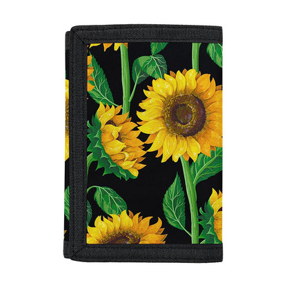 Sunflower Pattern Print Trifold Wallet