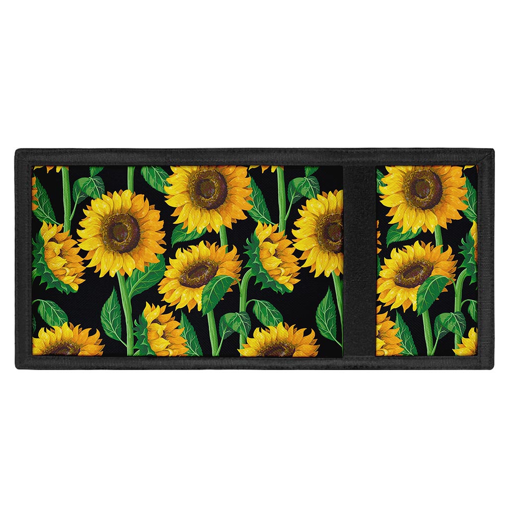 Sunflower Pattern Print Trifold Wallet