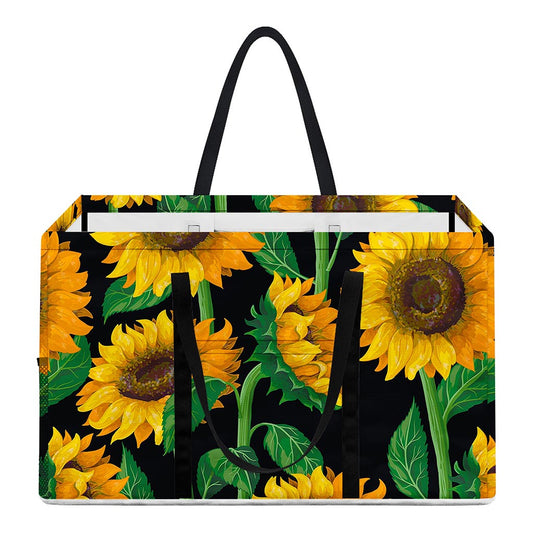 Sunflower Pattern Print Utility Tote Bag