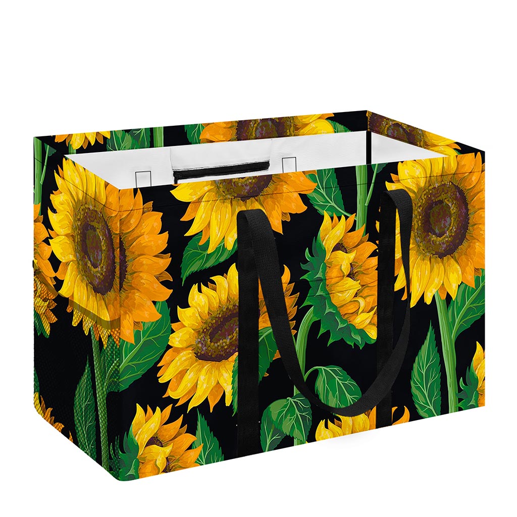 Sunflower Pattern Print Utility Tote Bag