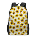 Sunflower Polka Dot Pattern Print 17 Inch Backpack