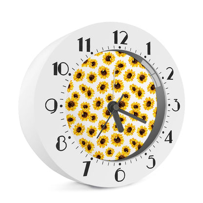 Sunflower Polka Dot Pattern Print Alarm Clock