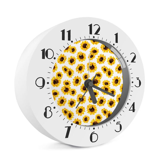 Sunflower Polka Dot Pattern Print Alarm Clock
