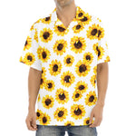 Sunflower Polka Dot Pattern Print Aloha Shirt