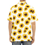 Sunflower Polka Dot Pattern Print Aloha Shirt