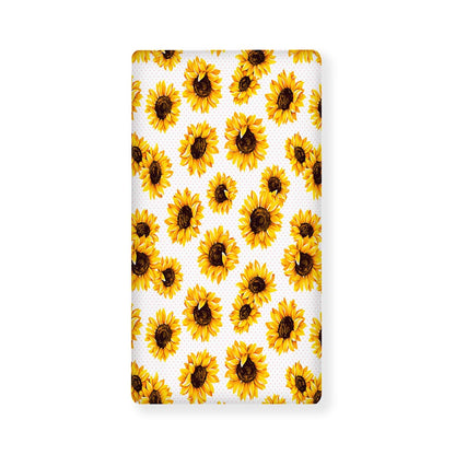 Sunflower Polka Dot Pattern Print Baby Crib Sheet