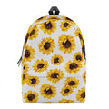 Sunflower Polka Dot Pattern Print School Backpack