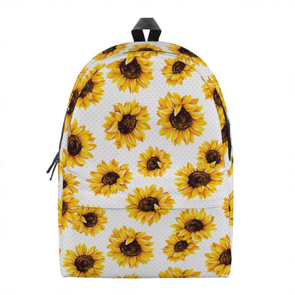 Sunflower Polka Dot Pattern Print Backpack