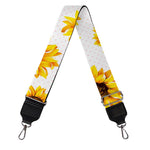 Sunflower Polka Dot Pattern Print Bag Strap