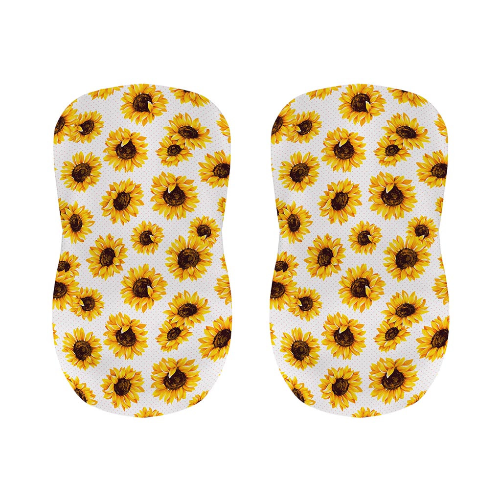 Sunflower Polka Dot Pattern Print Bar Stool Covers