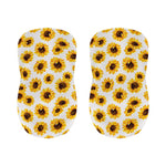 Sunflower Polka Dot Pattern Print Bar Stool Covers