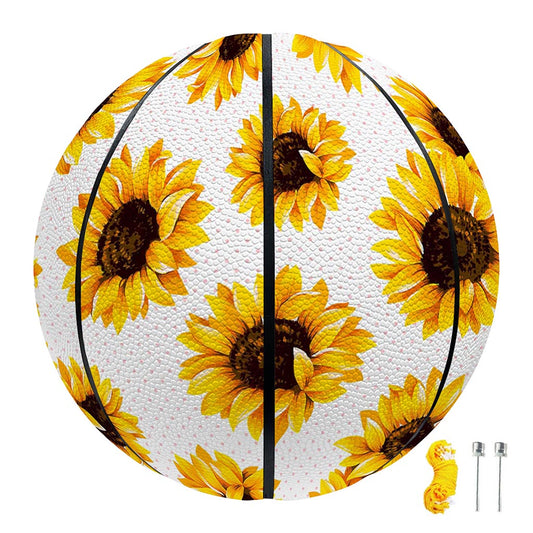 Sunflower Polka Dot Pattern Print Basketball