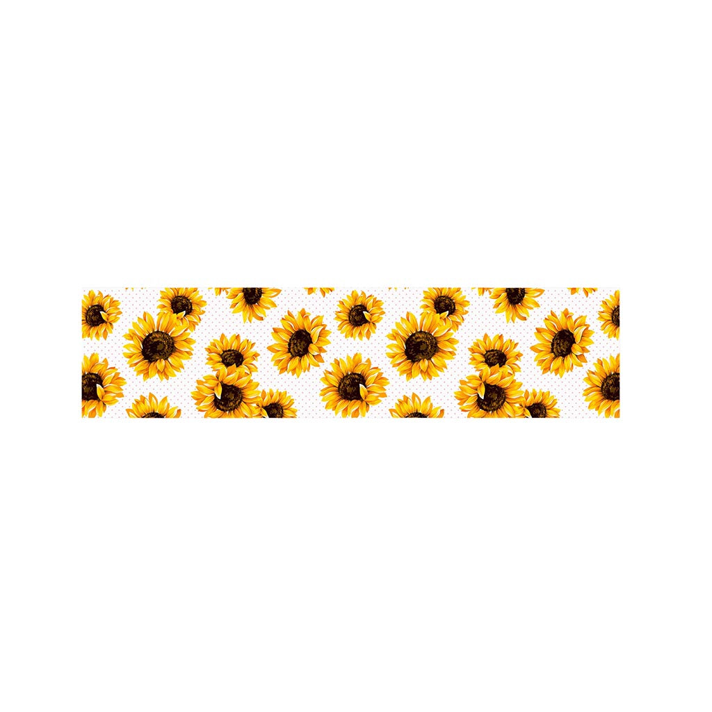 Sunflower Polka Dot Pattern Print Bed Runner