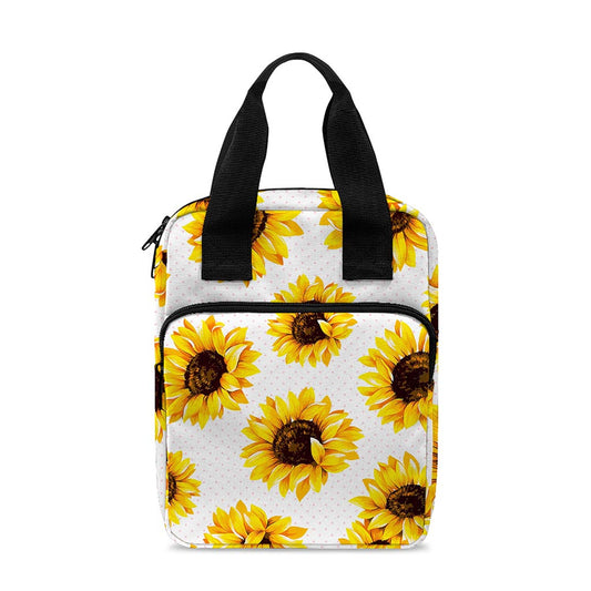 Sunflower Polka Dot Pattern Print Bible Tote Bag