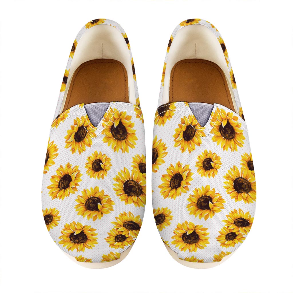 Sunflower Polka Dot Pattern Print Casual Shoes