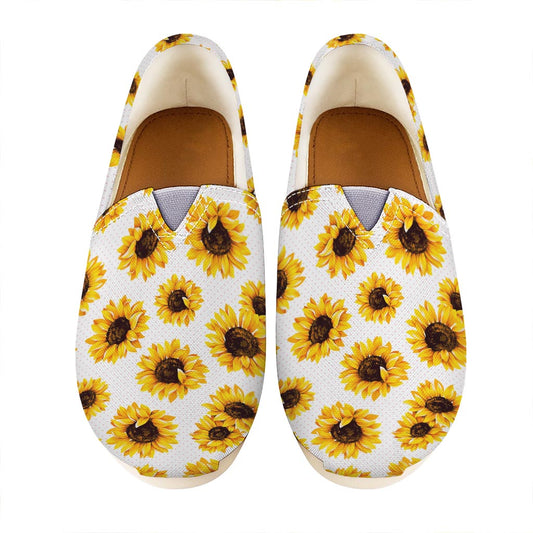 Sunflower Polka Dot Pattern Print Casual Shoes
