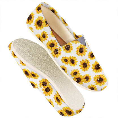 Sunflower Polka Dot Pattern Print Casual Shoes