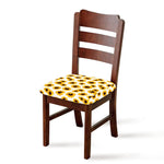 Sunflower Polka Dot Pattern Print Chair Cushion Cover