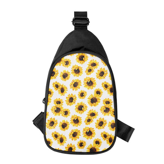 Sunflower Polka Dot Pattern Print Chest Bag