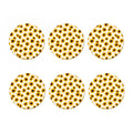 Sunflower Polka Dot Pattern Print Coaster Set
