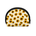 Sunflower Polka Dot Pattern Print Coin Purse