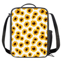 Sunflower Polka Dot Pattern Print Crossbody Lunch Bag