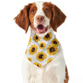 Sunflower Polka Dot Pattern Print Dog Bandana
