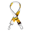 Sunflower Polka Dot Pattern Print Dog Seat Belt