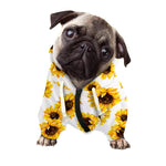 Sunflower Polka Dot Pattern Print Dog Zip Up Hoodie