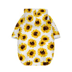 Sunflower Polka Dot Pattern Print Dog Zip Up Hoodie