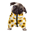 Sunflower Polka Dot Pattern Print Dog Zip Up Jacket