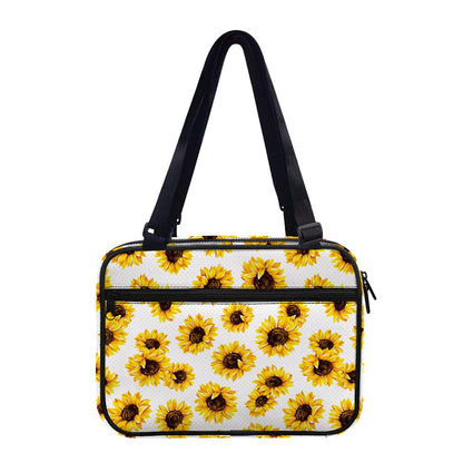 Sunflower Polka Dot Pattern Print Double Strap Bible Bag