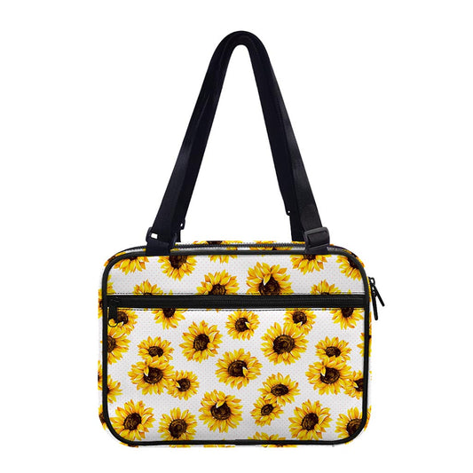 Sunflower Polka Dot Pattern Print Double Strap Bible Bag