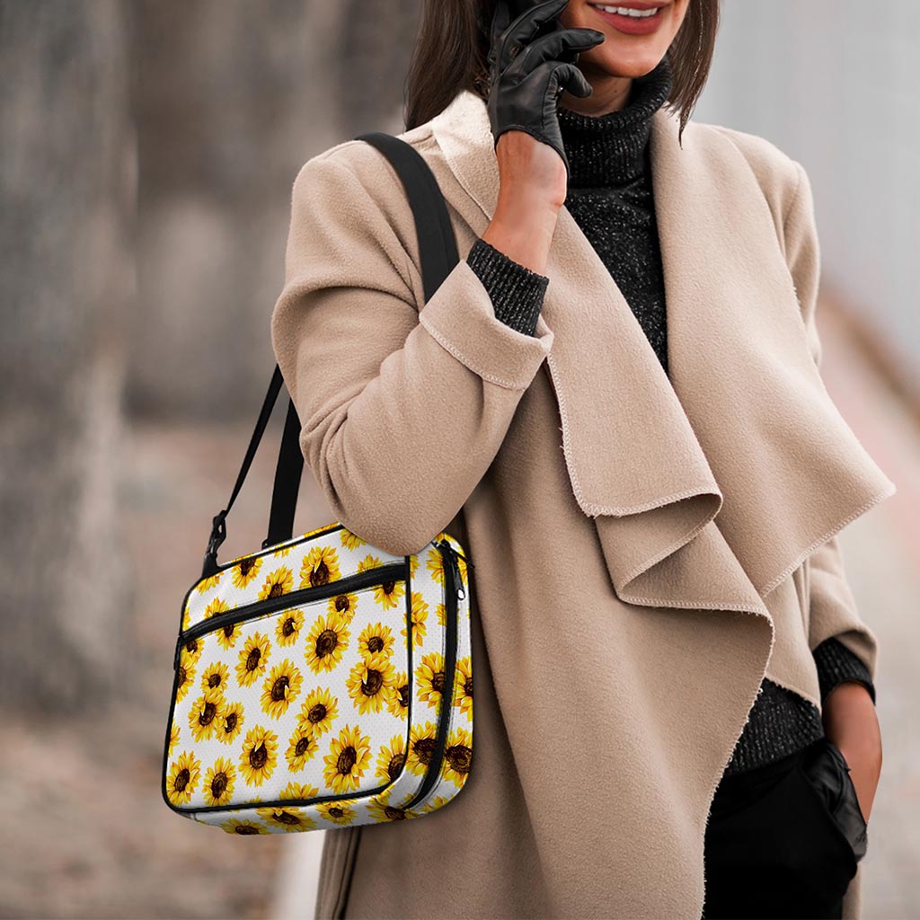 Sunflower Polka Dot Pattern Print Double Strap Bible Bag