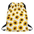 Sunflower Polka Dot Pattern Print Drawstring Backpack