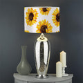 Sunflower Polka Dot Pattern Print Drum Lamp Shade