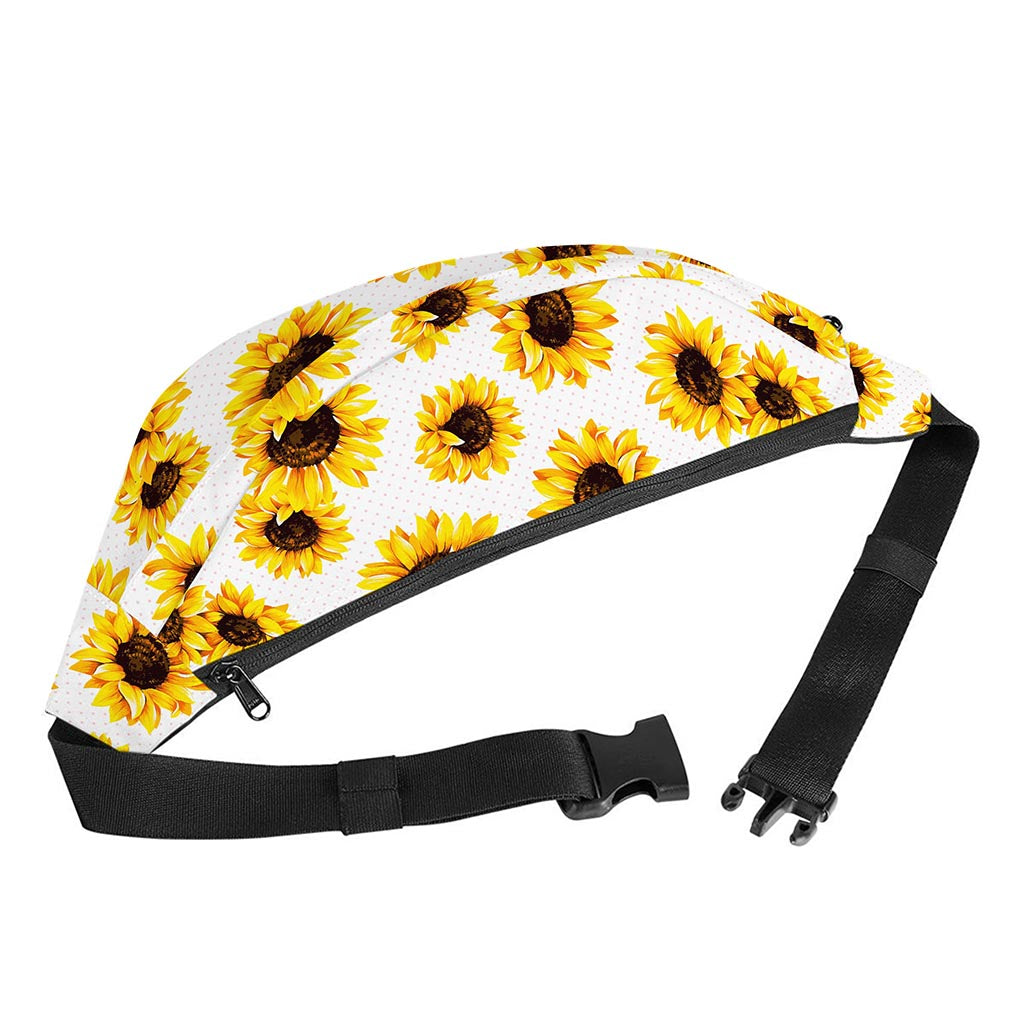 Sunflower Polka Dot Pattern Print Fanny Pack
