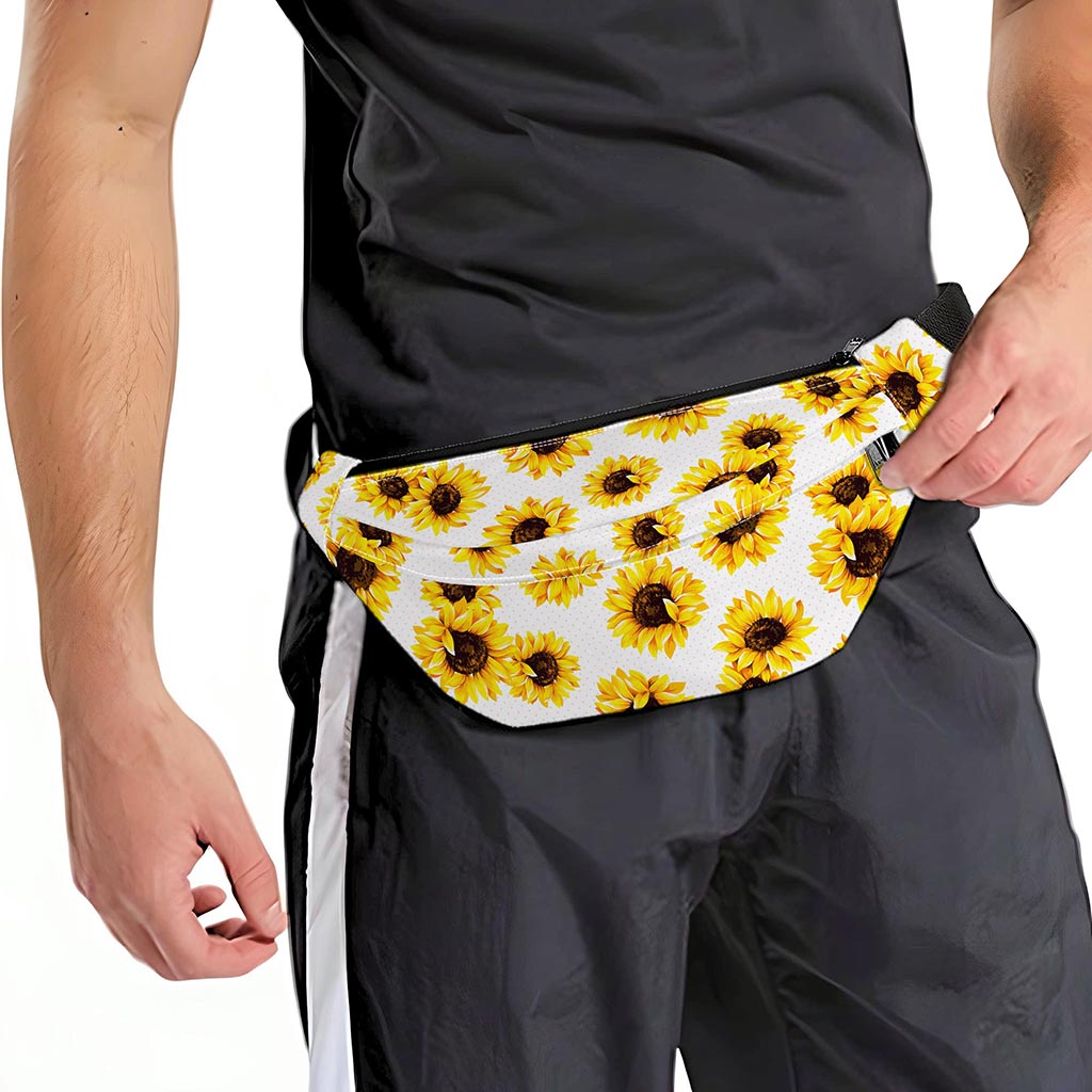 Sunflower Polka Dot Pattern Print Fanny Pack